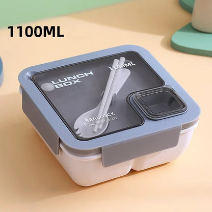 Leak-Proof Bento Lunch Box with Built-In Cutlery