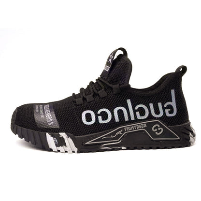 Lightweight Breathable Safety Shoes with Steel Toe and Flexible Grip Sole
