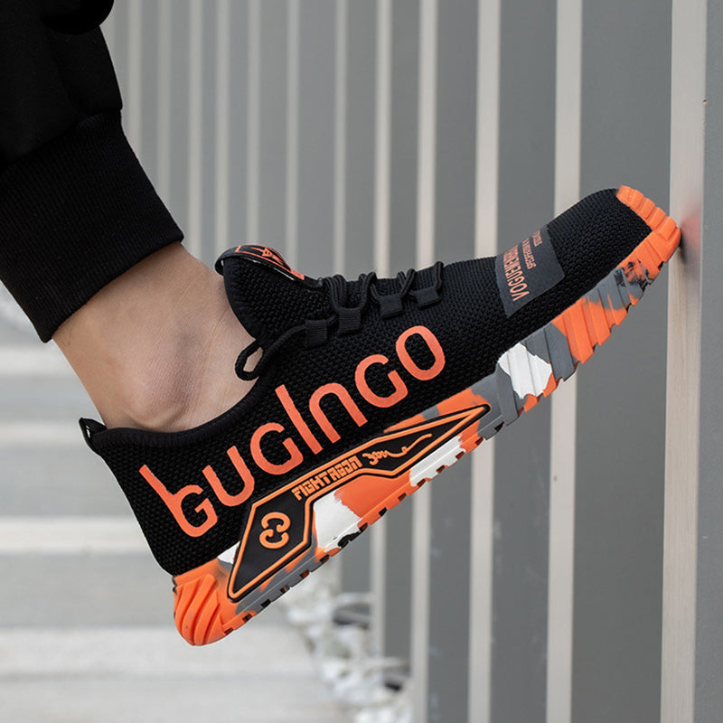 Lightweight Breathable Safety Shoes with Steel Toe and Flexible Grip Sole