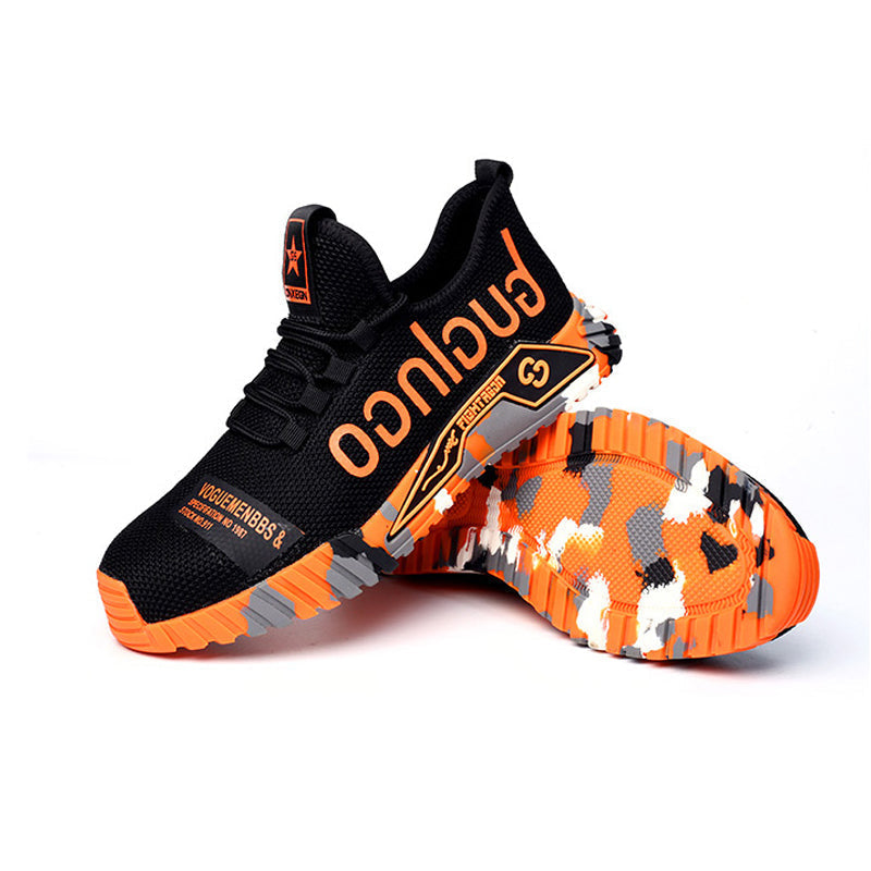 Lightweight Breathable Safety Shoes with Steel Toe and Flexible Grip Sole