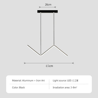 Lampada a sospensione lineare LED in alluminio