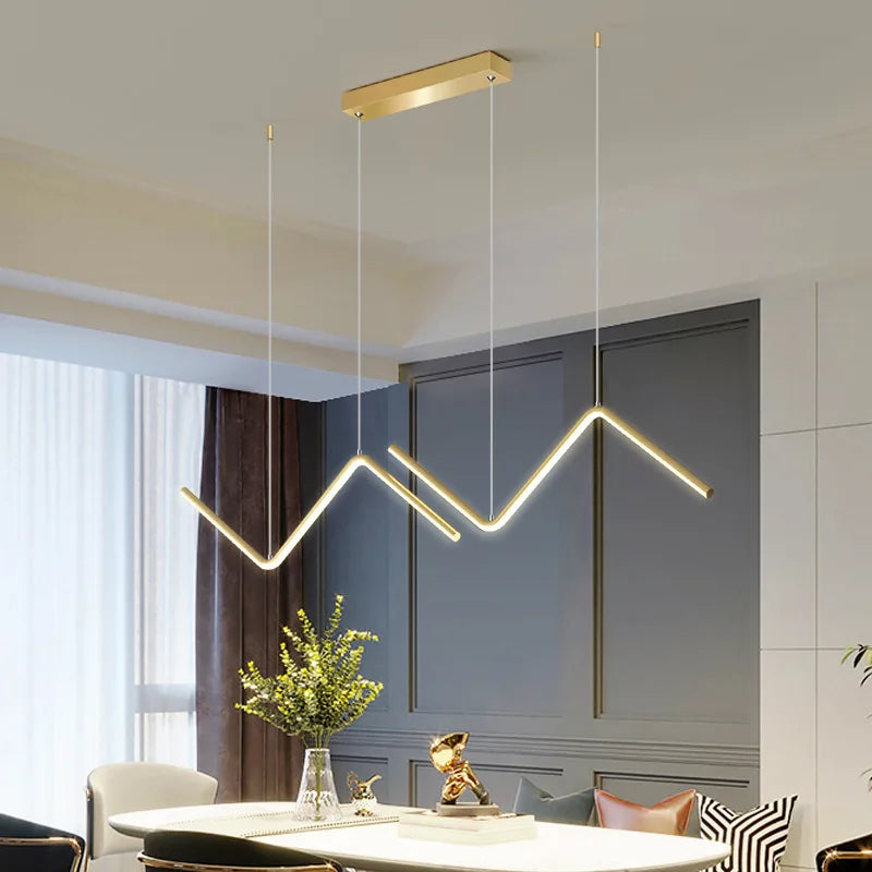 Lampada a sospensione lineare LED in alluminio