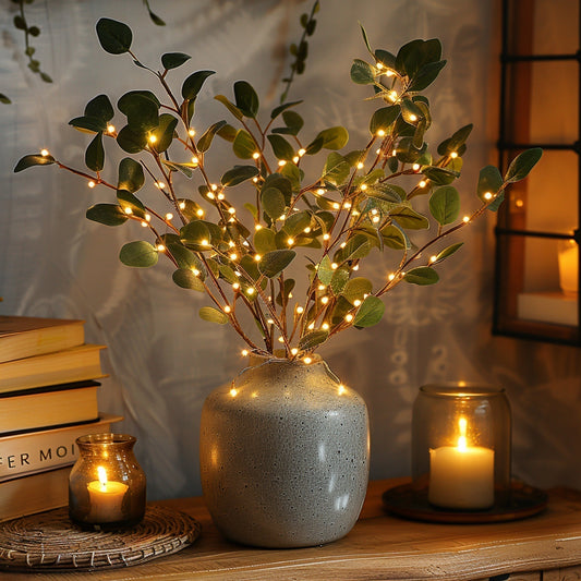 LumiVista Olive Branch LED String Light 70cm Warm White Decorative Light