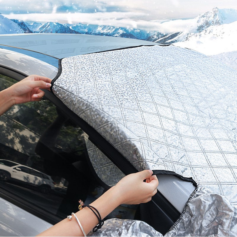 Magnetic Car Snow and Frost Cover with Mirror Protection
