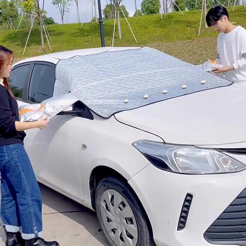 Magnetic Car Snow and Frost Cover with Mirror Protection