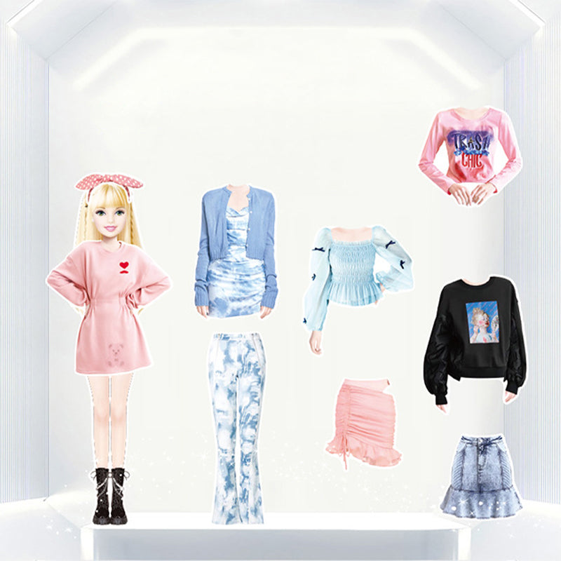 Magnetic Dress-Up Doll Set for Girls with Portable Metal Storage Box