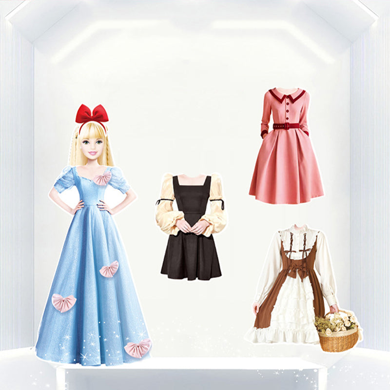 Magnetic Dress-Up Doll Set for Girls with Portable Metal Storage Box