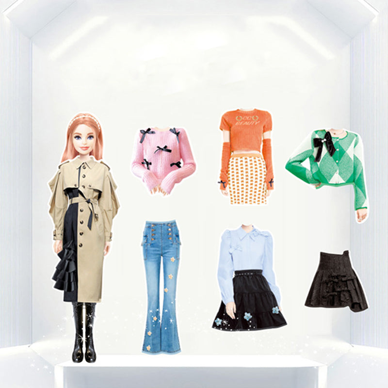 Magnetic Dress-Up Doll Set for Girls with Portable Metal Storage Box