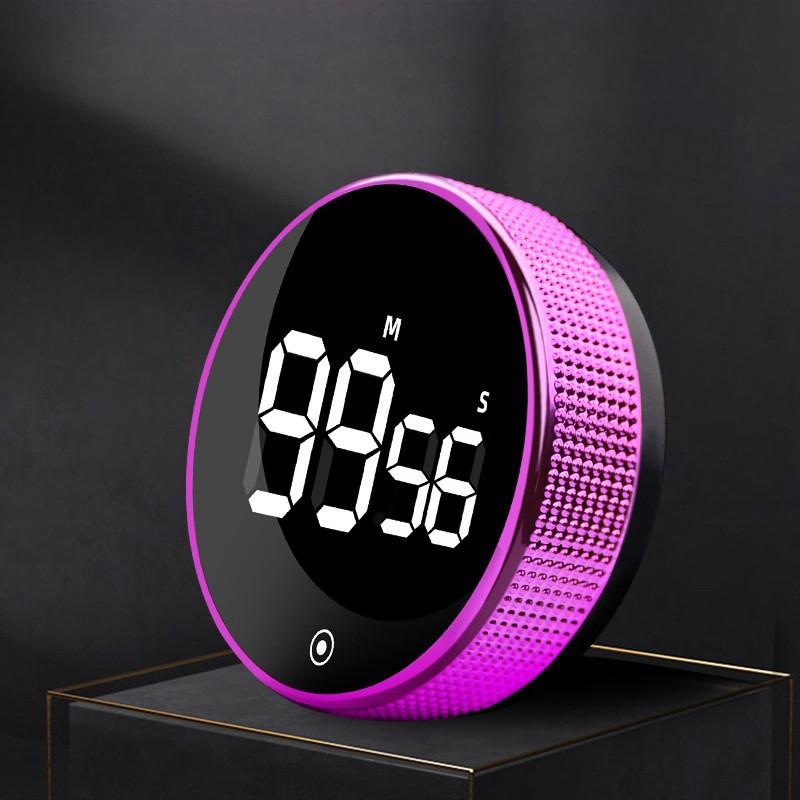 Magnetic Electronic Rotary Kitchen Timer with Digital Display and 3-Way Mounting