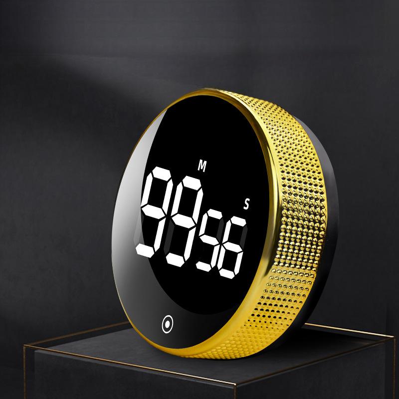 Magnetic Electronic Rotary Kitchen Timer with Digital Display and 3-Way Mounting