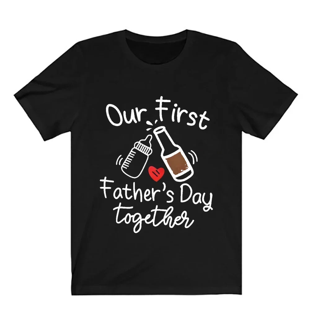 Matching First Father's Day Dad and Baby Outfits for Coordinated Family Photos