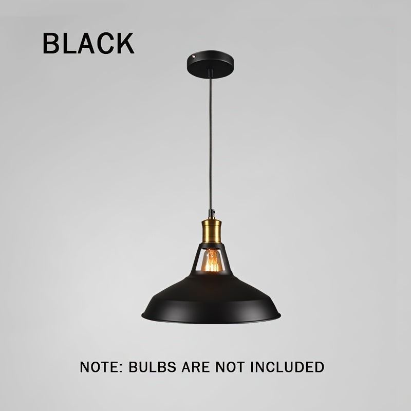 Matte Metal Industrial Pendant Light with Brass Accent