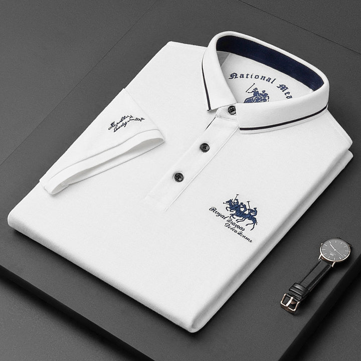 Men's Classic Polo Shirt with Button Closure in Multiple Colours