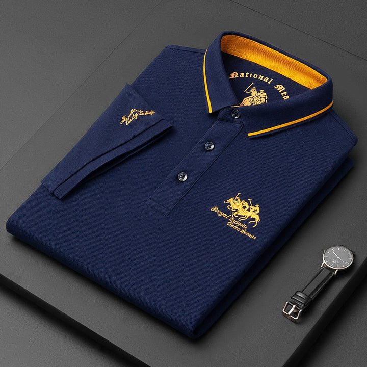 Men's Classic Polo Shirt with Button Closure in Multiple Colours