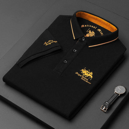 Men's Classic Polo Shirt with Button Closure in Multiple Colours