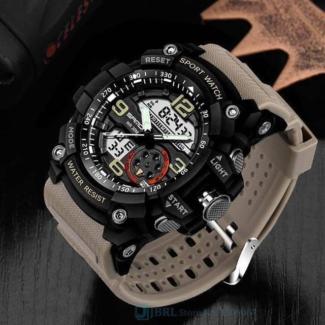 Men's Outdoor Sport Watch with Dual Digital and Analogue Display
