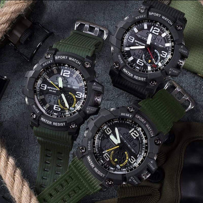 Men's Outdoor Sport Watch with Dual Digital and Analogue Display
