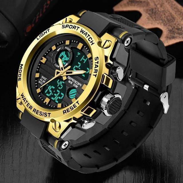 Men's Outdoor Sport Watch with Dual Digital and Analogue Display