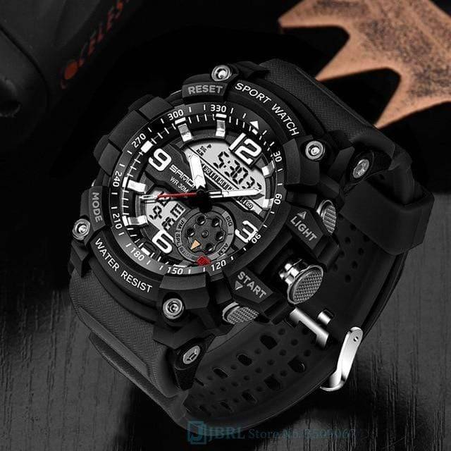 Men's Outdoor Sport Watch with Dual Digital and Analogue Display