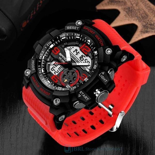 Men's Outdoor Sport Watch with Dual Digital and Analogue Display