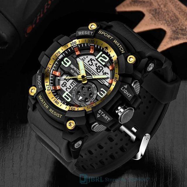 Men's Outdoor Sport Watch with Dual Digital and Analogue Display