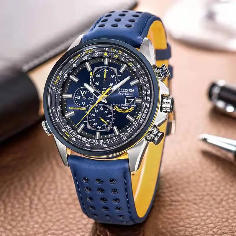 Men's Quartz Watch with Luminous Hands and Dial