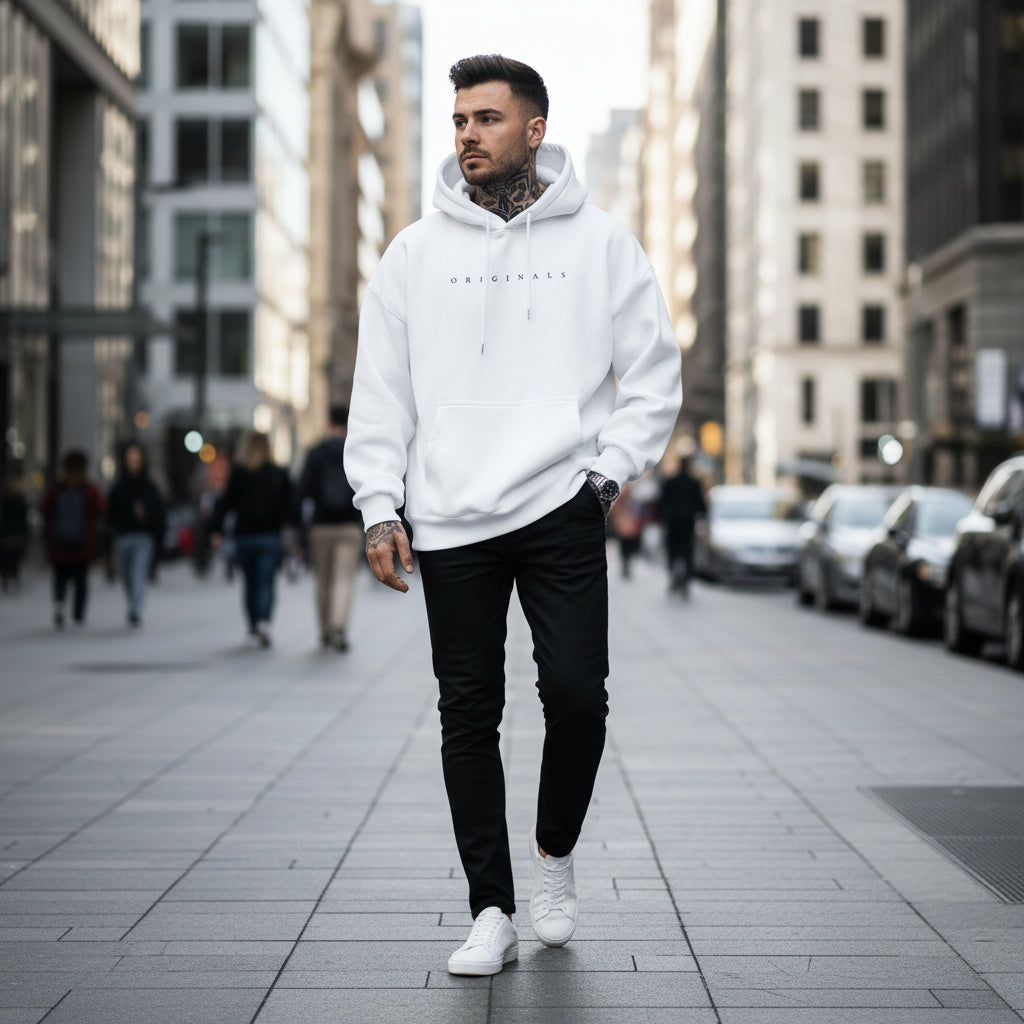 Men's Relaxed Fit Long Sleeve Hooded Sweatshirt