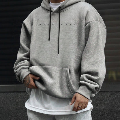Men's Relaxed Fit Long Sleeve Hooded Sweatshirt