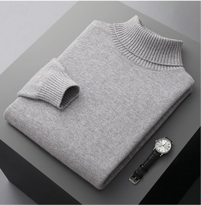 Men's Ribbed Turtleneck Sweater