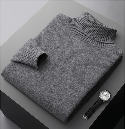 Men's Ribbed Turtleneck Sweater