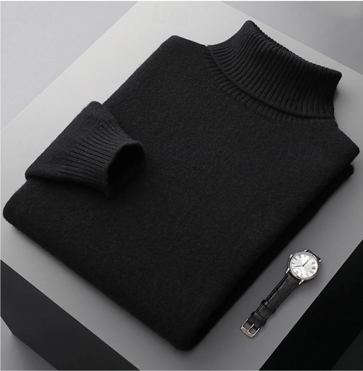 Men's Ribbed Turtleneck Sweater