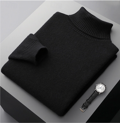 Men's Ribbed Turtleneck Sweater