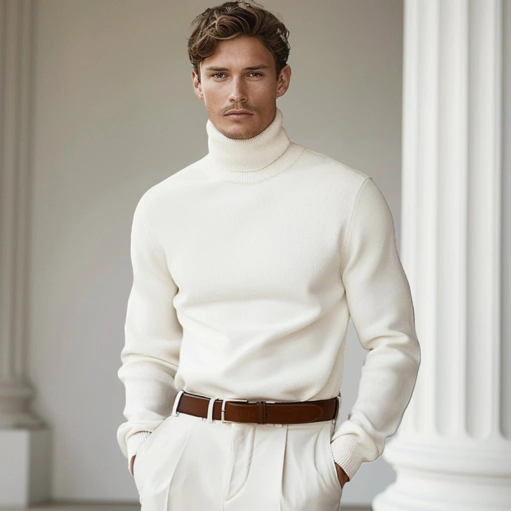 Men's Ribbed Turtleneck Sweater