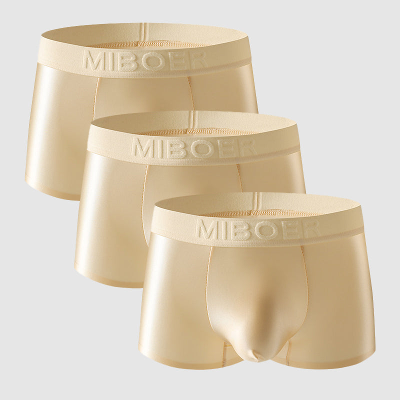 Men's Satin Boxers with Stretch Fit and Breathable Fabric