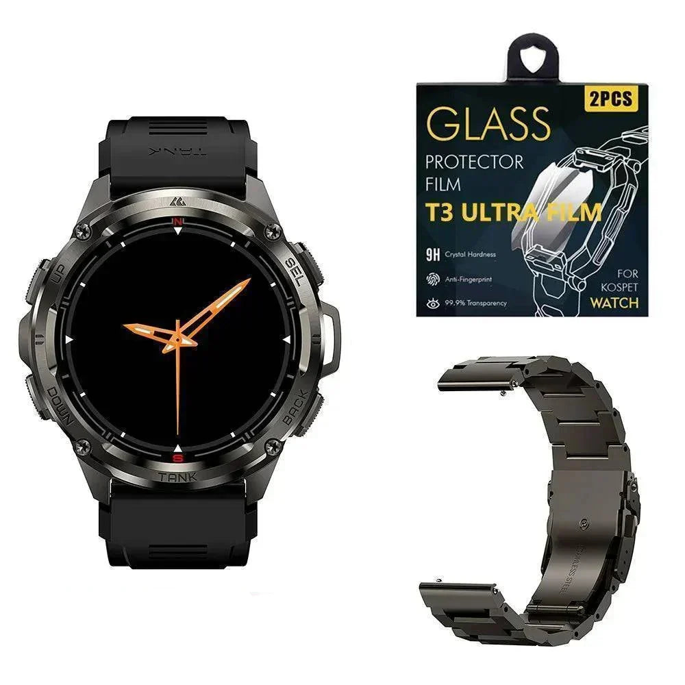Men's T3 Ultra GPS AMOLED Smartwatch with 170 Sports Modes and 5ATM Water Resistance