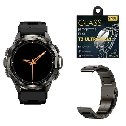 Men's T3 Ultra GPS AMOLED Smartwatch with 170 Sports Modes and 5ATM Water Resistance