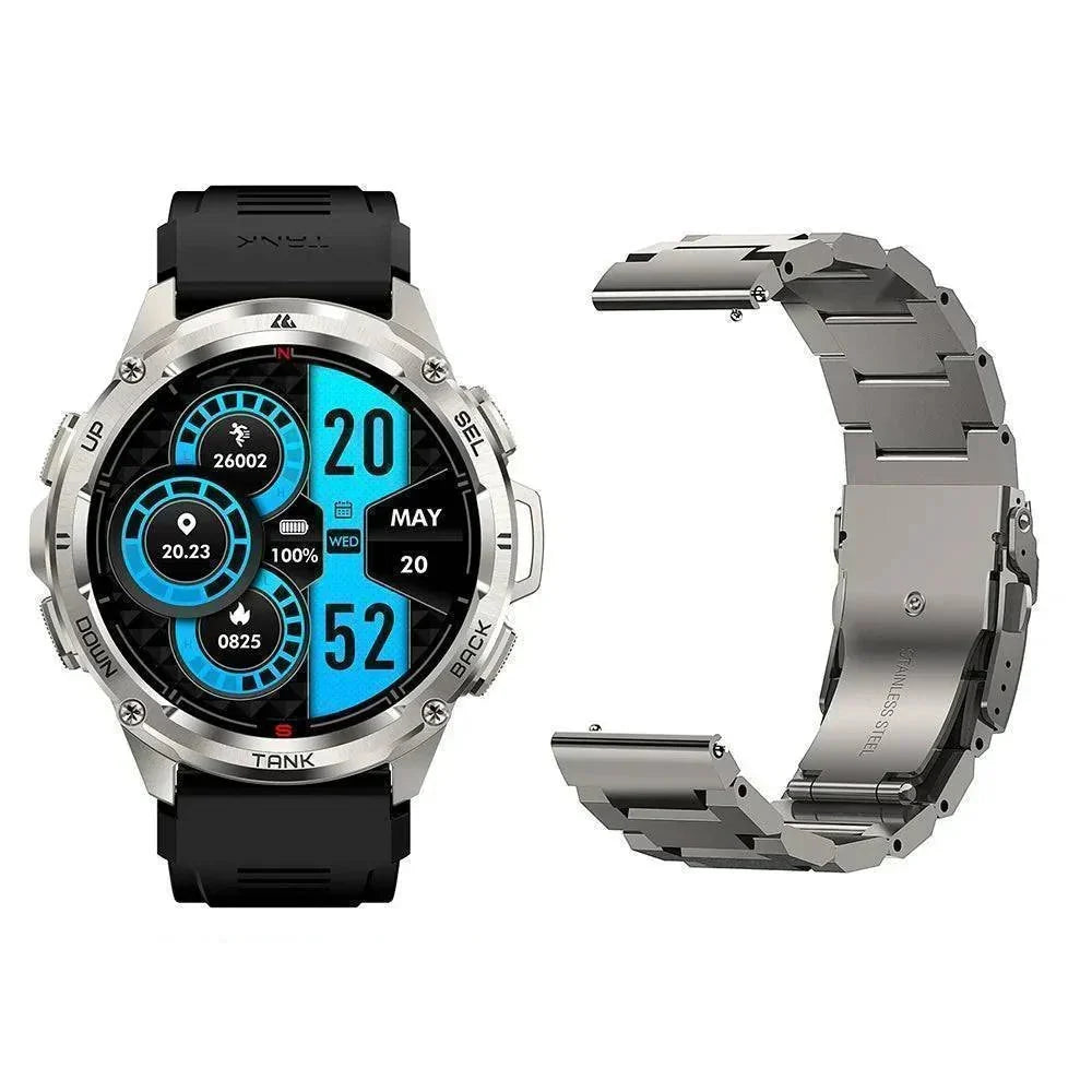 Men's T3 Ultra GPS AMOLED Smartwatch with 170 Sports Modes and 5ATM Water Resistance