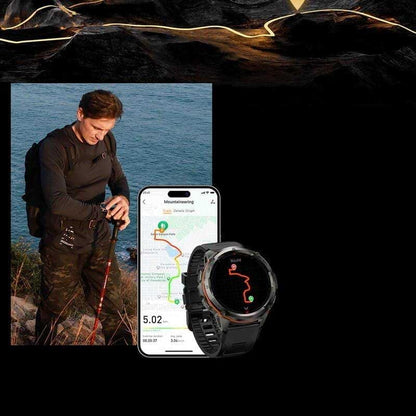 Men's T3 Ultra GPS AMOLED Smartwatch with 170 Sports Modes and 5ATM Water Resistance
