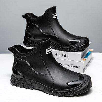 Men's Waterproof Slip-Resistant Boots with Flexible Entry