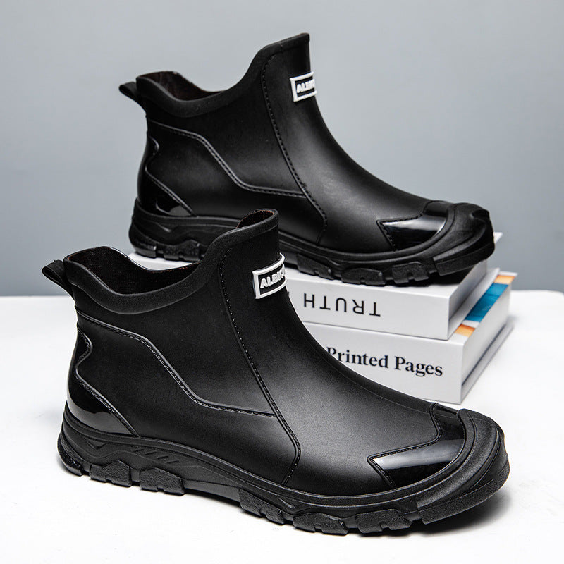 Men's Waterproof Slip-Resistant Boots with Flexible Entry