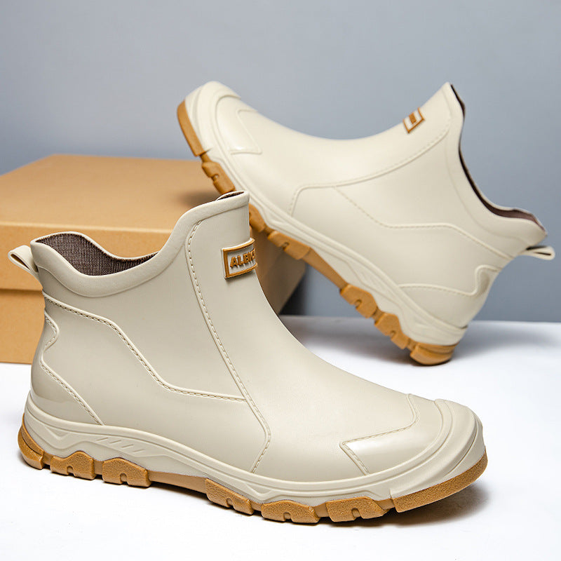 Men's Waterproof Slip-Resistant Boots with Flexible Entry