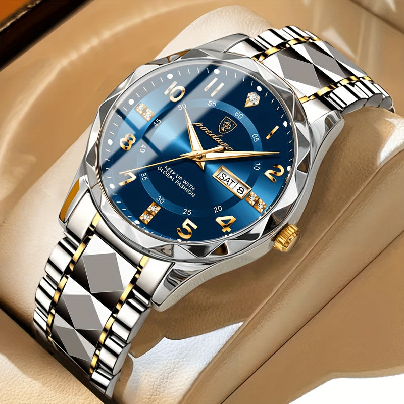 Men's Waterproof Titanium Sports Watch with Multifunction Display