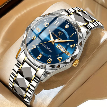 Men's Waterproof Titanium Sports Watch with Multifunction Display