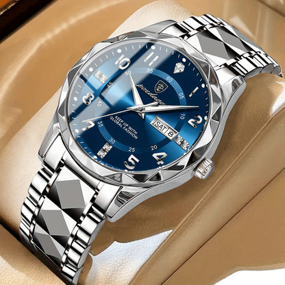 Men's Waterproof Titanium Sports Watch with Multifunction Display