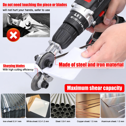 Metal Cutting Drill Attachment for Sheet Metal up to 0.8 mm