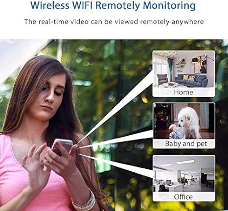 Mini 1080P WiFi Security Camera with Smartphone App Control and SD Card Recording