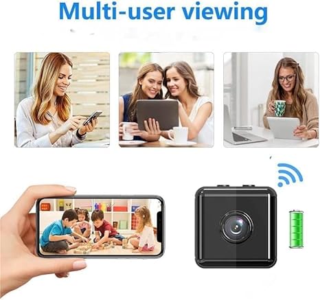 Mini 1080P WiFi Security Camera with Smartphone App Control and SD Card Recording