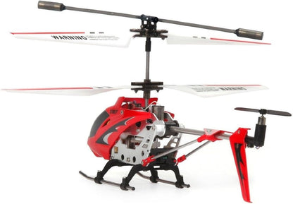 Mini RC Helicopter with Gyro, Durable Metal Frame and 3-Channel Control in Red