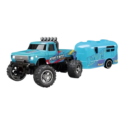 Mini RC Monster Truck with LED Lights and Three Speed Modes