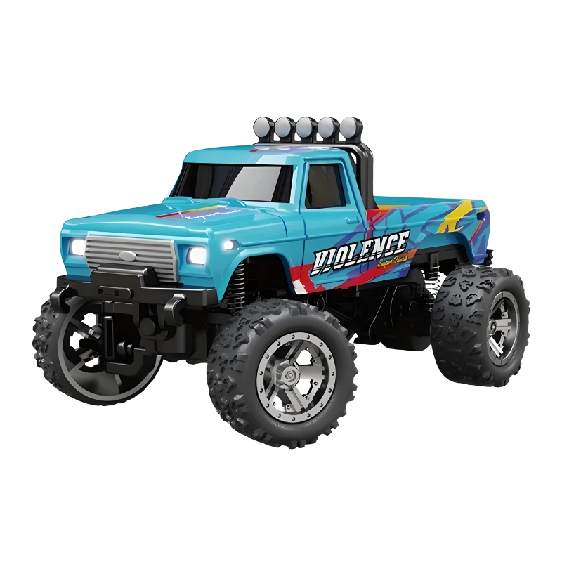 Mini RC Monster Truck with LED Lights and Three Speed Modes